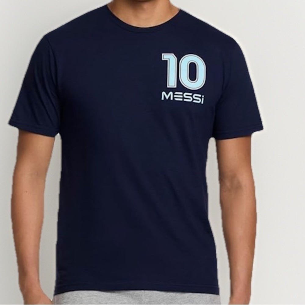Messi Collection Men's Lifestyle Worldwide Legend T-Shirt, Blue, Small